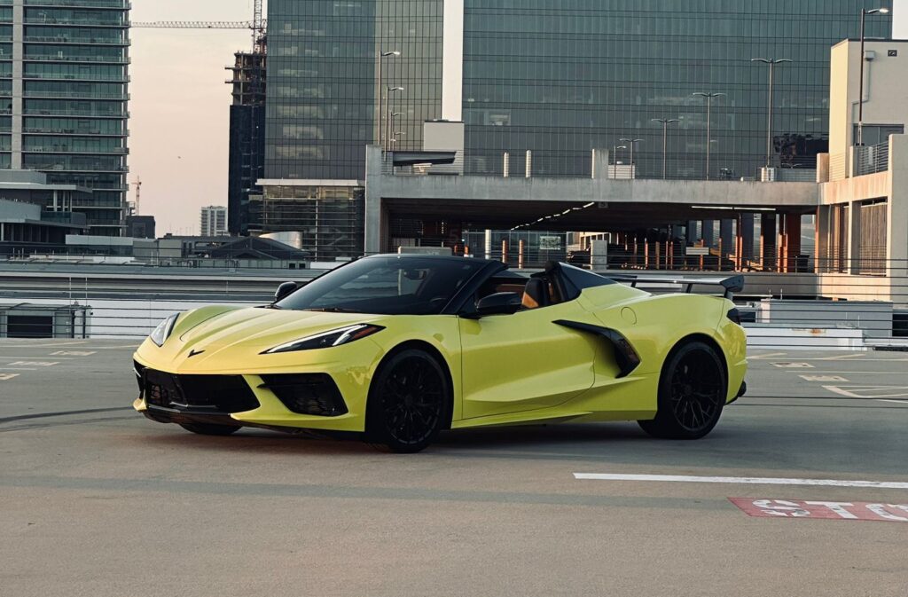 Corvette C8 Yellow Rental Dallas