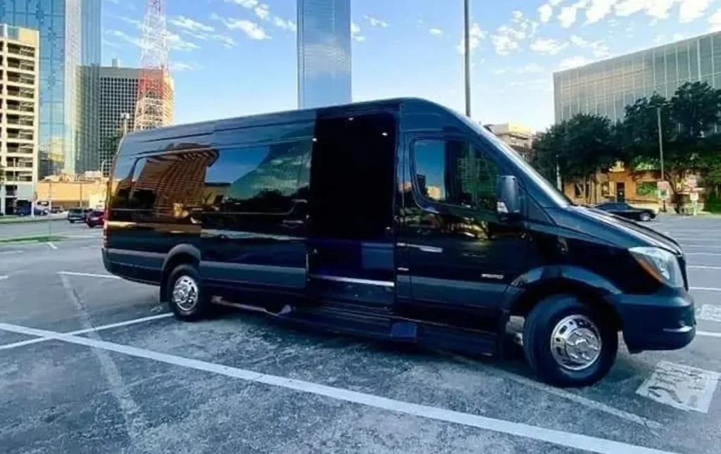 Luxury Chauffeur Service In Dallas TX mercedes sprinter limo car e1760624644929