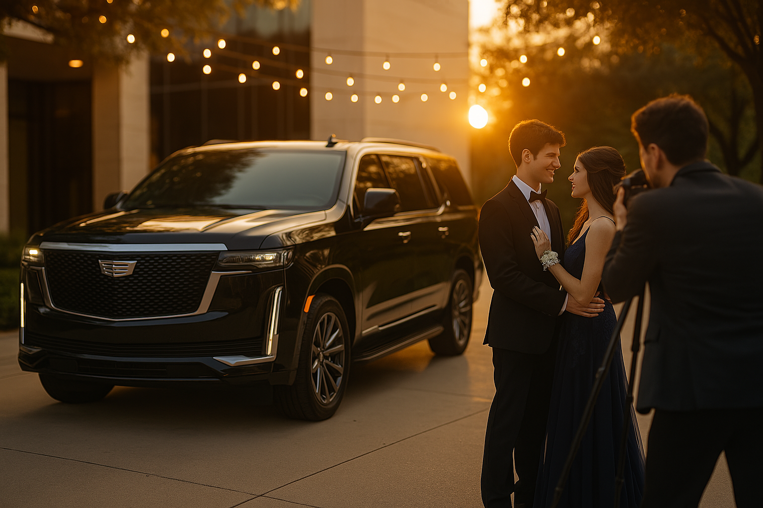 A photograph captures a couple dressed in formal e