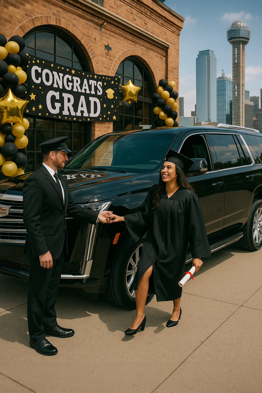 Book Your Graduation Celebration Black Escalade Dallas Today