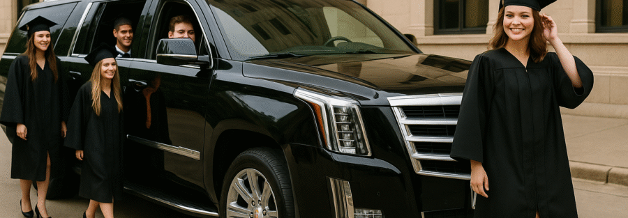 Luxury Graduation Black Escalade Rental Dallas Style