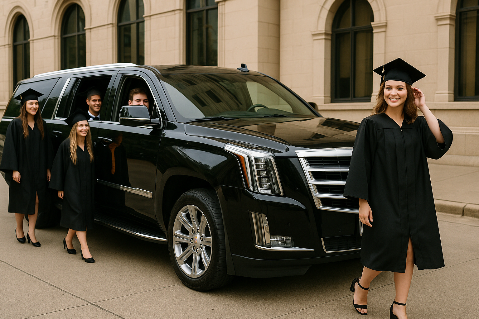 Luxury Graduation Black Escalade Rental Dallas Style
